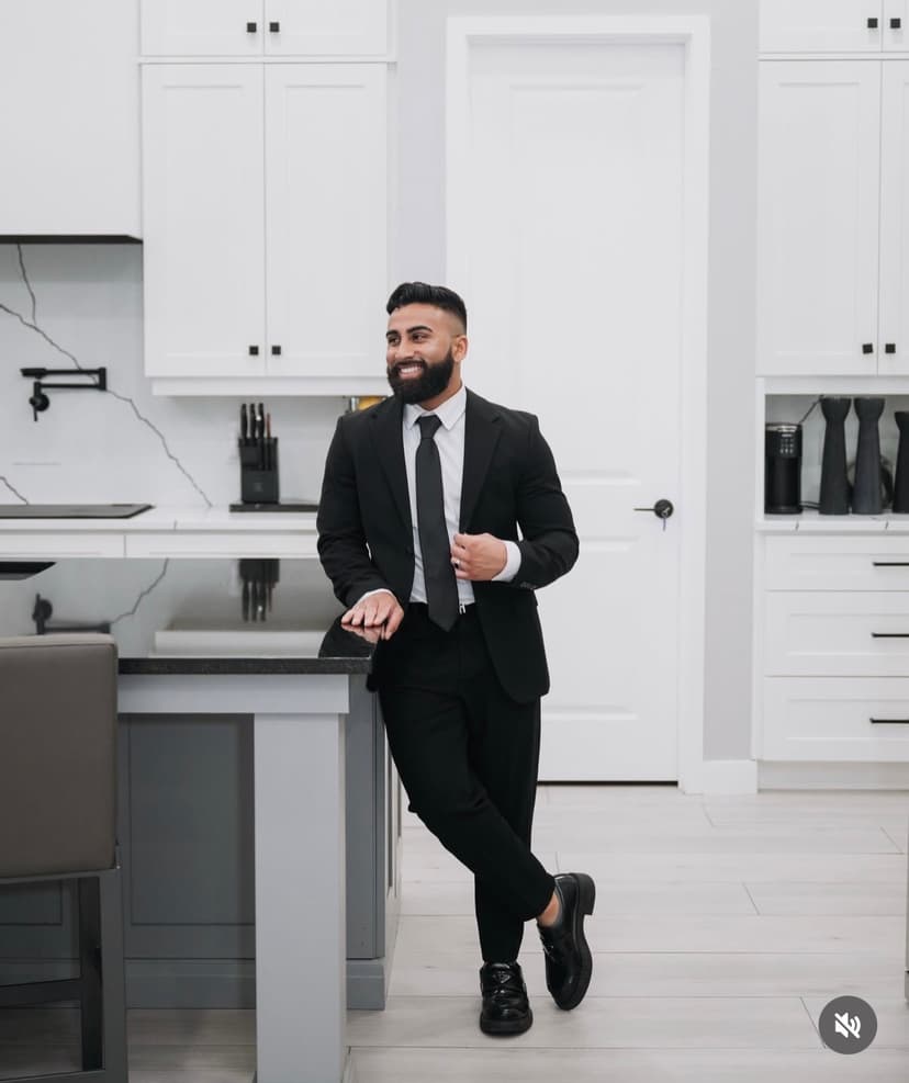 Nafees in a luxury home kitchen